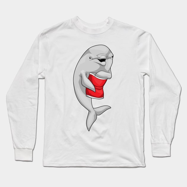 Dolphin Bag of Chips Long Sleeve T-Shirt by Markus Schnabel